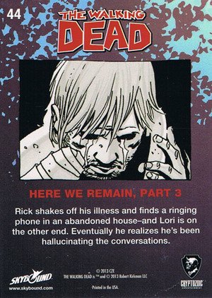 Cryptozoic The Walking Dead Comic Book Series 2 Base Card 44 Here We Remain, Part 3