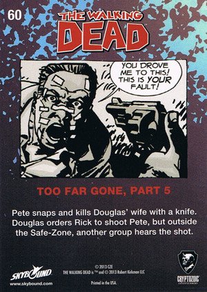 Cryptozoic The Walking Dead Comic Book Series 2 Base Card 60 Too Far Gone, Part 5