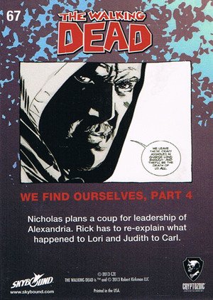 Cryptozoic The Walking Dead Comic Book Series 2 Base Card 67 We Find Ourselves, Part 4