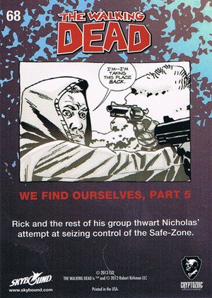 Cryptozoic The Walking Dead Comic Book Series 2 Base Card 68 We Find Ourselves, Part 5