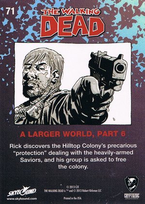 Cryptozoic The Walking Dead Comic Book Series 2 Base Card 71 A Larger World, Part 6