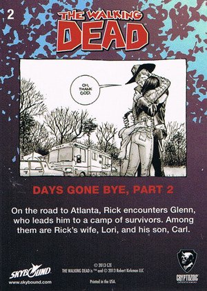 Cryptozoic The Walking Dead Comic Book Series 2 Parallel Foil Card 2 Days Gone Bye, Part 2