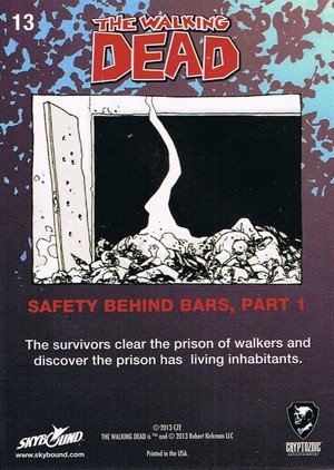 Cryptozoic The Walking Dead Comic Book Series 2 Parallel Foil Card 13 Safety Behind Bars, Part 1