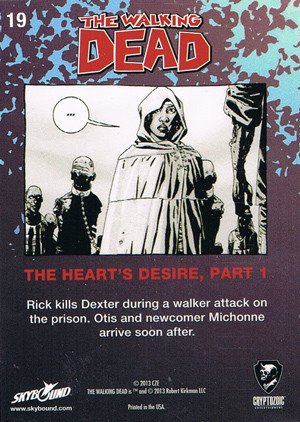 Cryptozoic The Walking Dead Comic Book Series 2 Parallel Foil Card 19 The Heart's Desire, Part 1