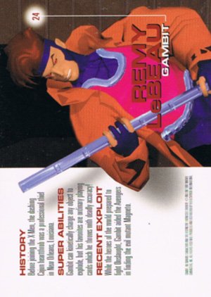 Fleer/Skybox Marvel Motion Base Card 24 Remy LeBeau - Gambit