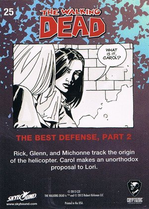 Cryptozoic The Walking Dead Comic Book Series 2 Parallel Foil Card 25 The Best Defense, Part 2