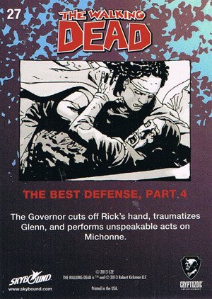 Cryptozoic The Walking Dead Comic Book Series 2 Parallel Foil Card 27 The Best Defense, Part 4