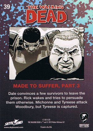 Cryptozoic The Walking Dead Comic Book Series 2 Parallel Foil Card 39 Made to Suffer, Part 3