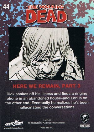 Cryptozoic The Walking Dead Comic Book Series 2 Parallel Foil Card 44 Here We Remain, Part 3
