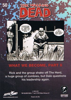 Cryptozoic The Walking Dead Comic Book Series 2 Parallel Foil Card 50 What We Become, Part 6