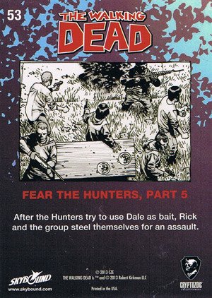 Cryptozoic The Walking Dead Comic Book Series 2 Parallel Foil Card 53 Fear the Hunters, Part 5