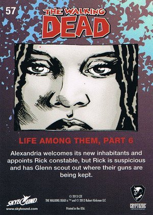 Cryptozoic The Walking Dead Comic Book Series 2 Parallel Foil Card 57 Life Among Them, Part 6
