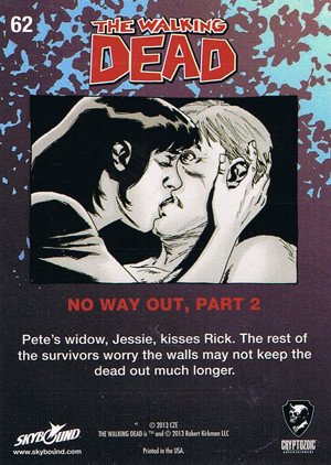 Cryptozoic The Walking Dead Comic Book Series 2 Parallel Foil Card 62 No Way Out, Part 2