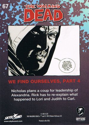 Cryptozoic The Walking Dead Comic Book Series 2 Parallel Foil Card 67 We Find Ourselves, Part 4