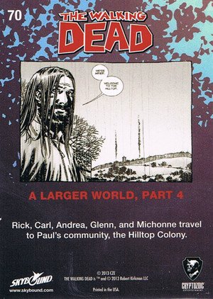 Cryptozoic The Walking Dead Comic Book Series 2 Parallel Foil Card 70 A Larger World, Part 4