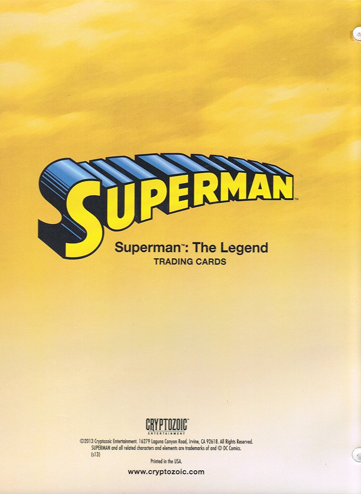 Cryptozoic Superman: The Legend   Direct Binder
