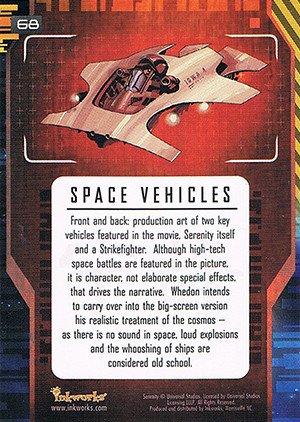 Inkworks Serenity Base Card 68 Space Vehicles
