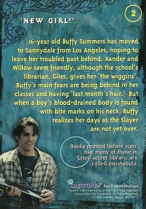 Inkworks Buffy, The Vampire Slayer - Season 1 (One) Base Card 2 'New Girl!'