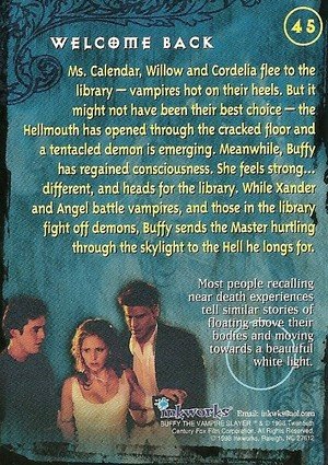 Inkworks Buffy, The Vampire Slayer - Season 1 (One) Base Card 45 Welcome Back