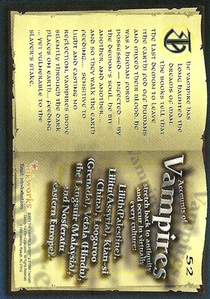 Inkworks Buffy, The Vampire Slayer - Season 1 (One) Base Card 52 Vampyr