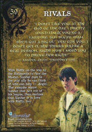 Inkworks Buffy, The Vampire Slayer - Season 1 (One) Base Card 59 Rivals