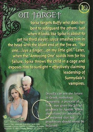 Inkworks Buffy, The Vampire Slayer - Season 2 (Two) Base Card 10 On Target