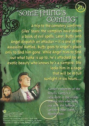 Inkworks Buffy, The Vampire Slayer - Season 2 (Two) Base Card 26 Something's Coming