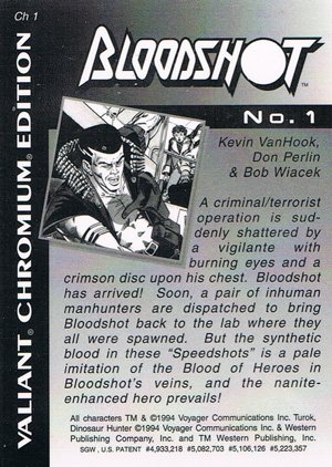 Upper Deck Valiant II Valiant Chromium Edition Ch 1 Bloodshot #1