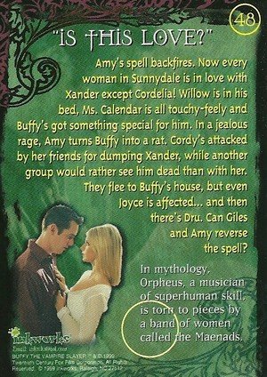 Inkworks Buffy, The Vampire Slayer - Season 2 (Two) Base Card 48 Is This Love?