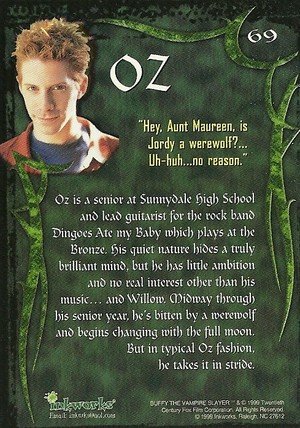 Inkworks Buffy, The Vampire Slayer - Season 2 (Two) Base Card 69 Oz