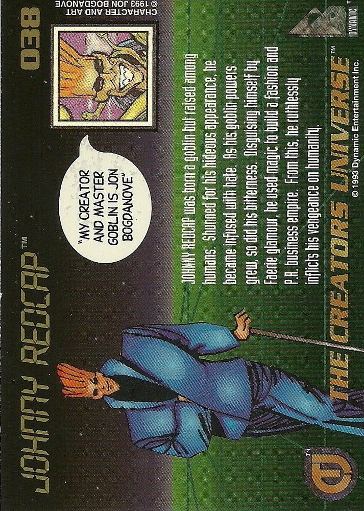 Dynamic Marketing The Creators Universe Base Card 038 Johnny Redcap