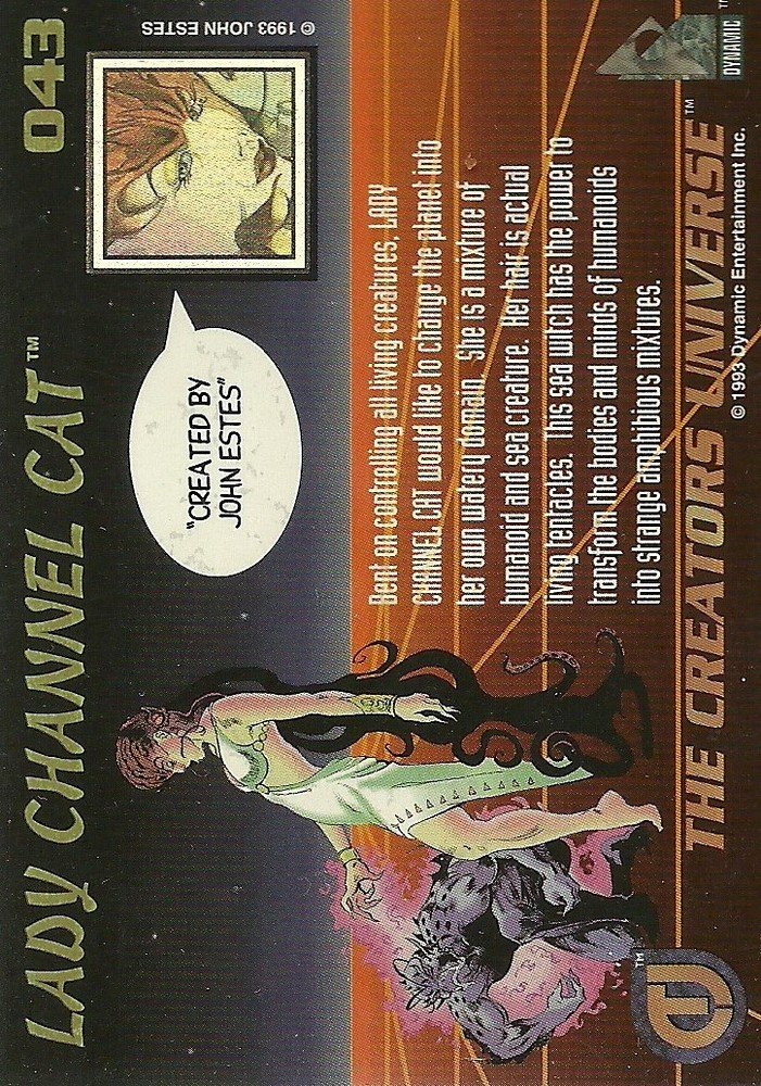 Dynamic Marketing The Creators Universe Base Card 043 Lady Channel Cat