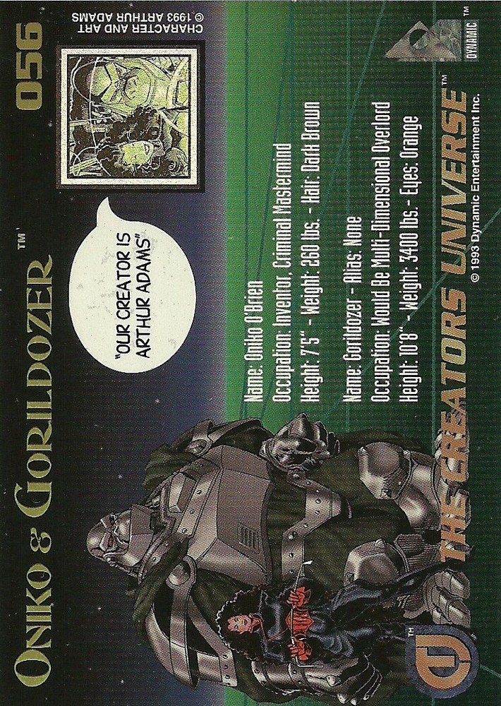 Dynamic Marketing The Creators Universe Base Card 056 Oniko & Gorildozer