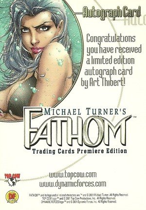 Dynamic Forces Fathom Autograph Card  Art Thiebert