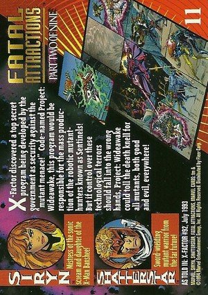 Fleer Marvel Universe V Base Card 11 Siryn & Shatterstar
