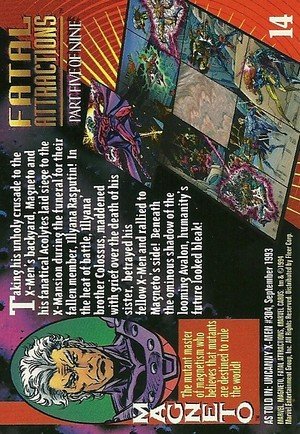 Fleer Marvel Universe V Base Card 14 Magneto