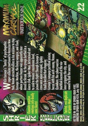 Fleer Marvel Universe V Base Card 22 Shriek & Doppelganger
