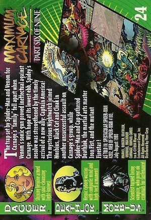 Fleer Marvel Universe V Base Card 24 Dagger & Morbius & Deathlok