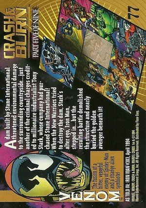 Fleer Marvel Universe V Base Card 77 Venom