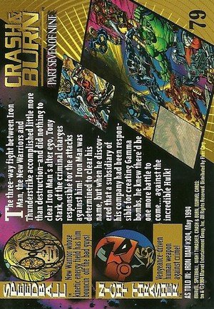 Fleer Marvel Universe V Base Card 79 Speedball & Night Thrasher