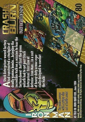 Fleer Marvel Universe V Base Card 80 Iron Man