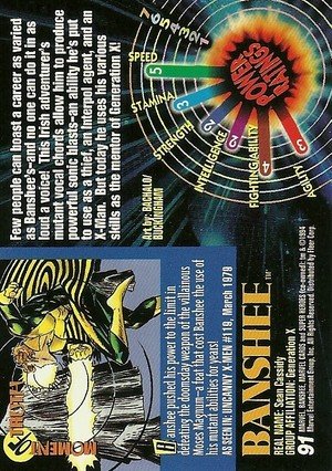 Fleer Marvel Universe V Base Card 91 Banshee