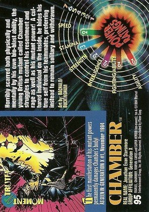 Fleer Marvel Universe V Base Card 95 Chamber