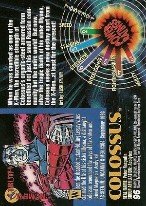 Fleer Marvel Universe V Base Card 96 Colossus