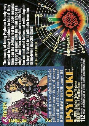 Fleer Marvel Universe V Base Card 112 Psylocke