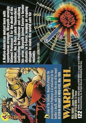 Fleer Marvel Universe V Base Card 122 Warpath