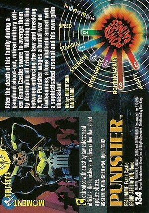 Fleer Marvel Universe V Base Card 134 Punisher