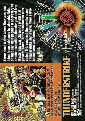 Fleer Marvel Universe V Base Card 151 Thunderstrike