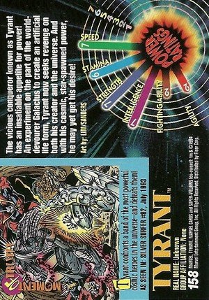 Fleer Marvel Universe V Base Card 158 Tyrant