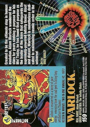 Fleer Marvel Universe V Base Card 159 Warlock